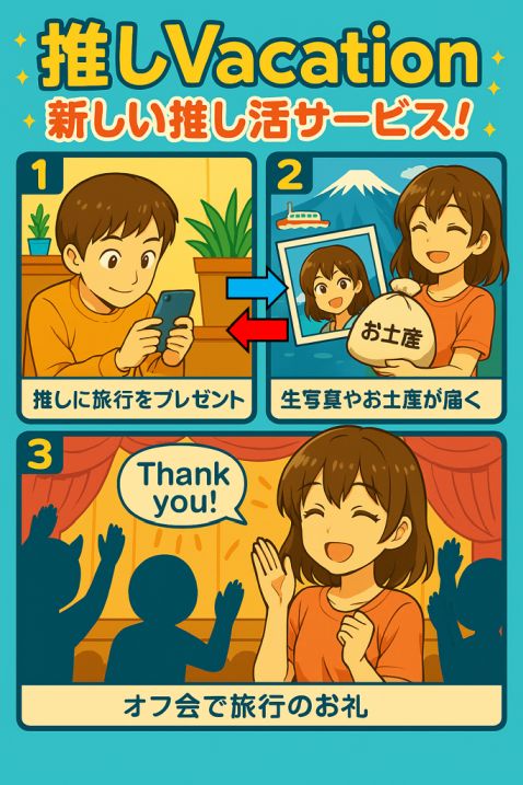 「推しVacation
(推しバケ)」サービスイメージ